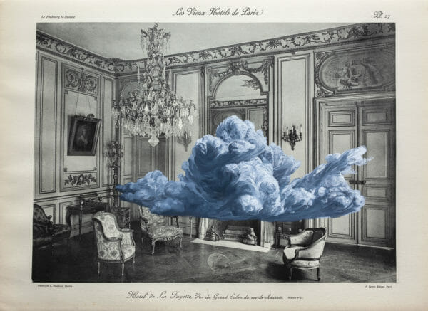 Ars Memoriae ( L Invitation #005 ) - 32 x 44 cm - gouache on vintage found document -2020 