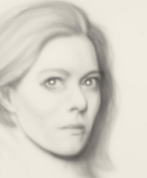 Tapetum Lucidum (Barbara Hannigan) - 2019 - watercolor on Arches paper - 65 x 56 cm